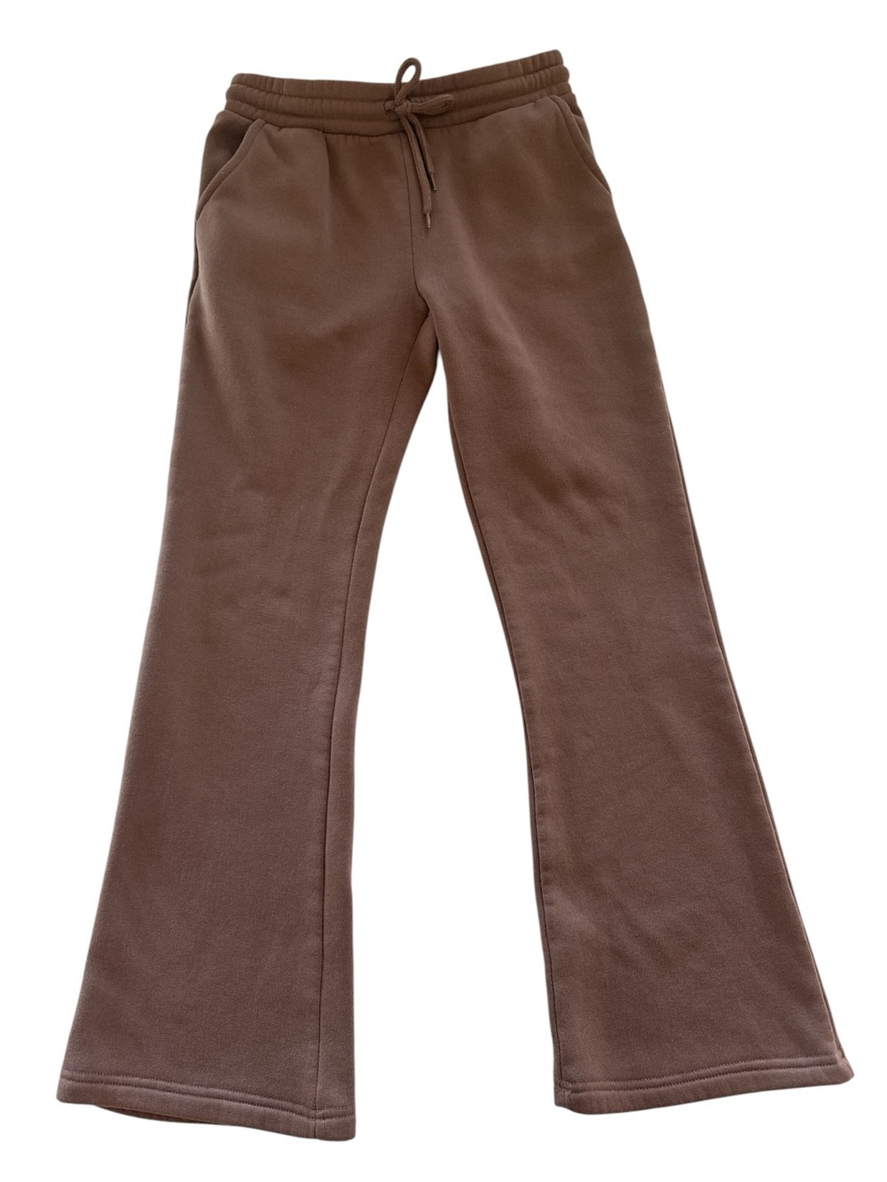 Ambiance High Waist Bootcut Sweatpants in Brown Size Small